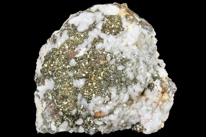 Pyrite On Calcite - El Hammam Mine, Morocco #80712